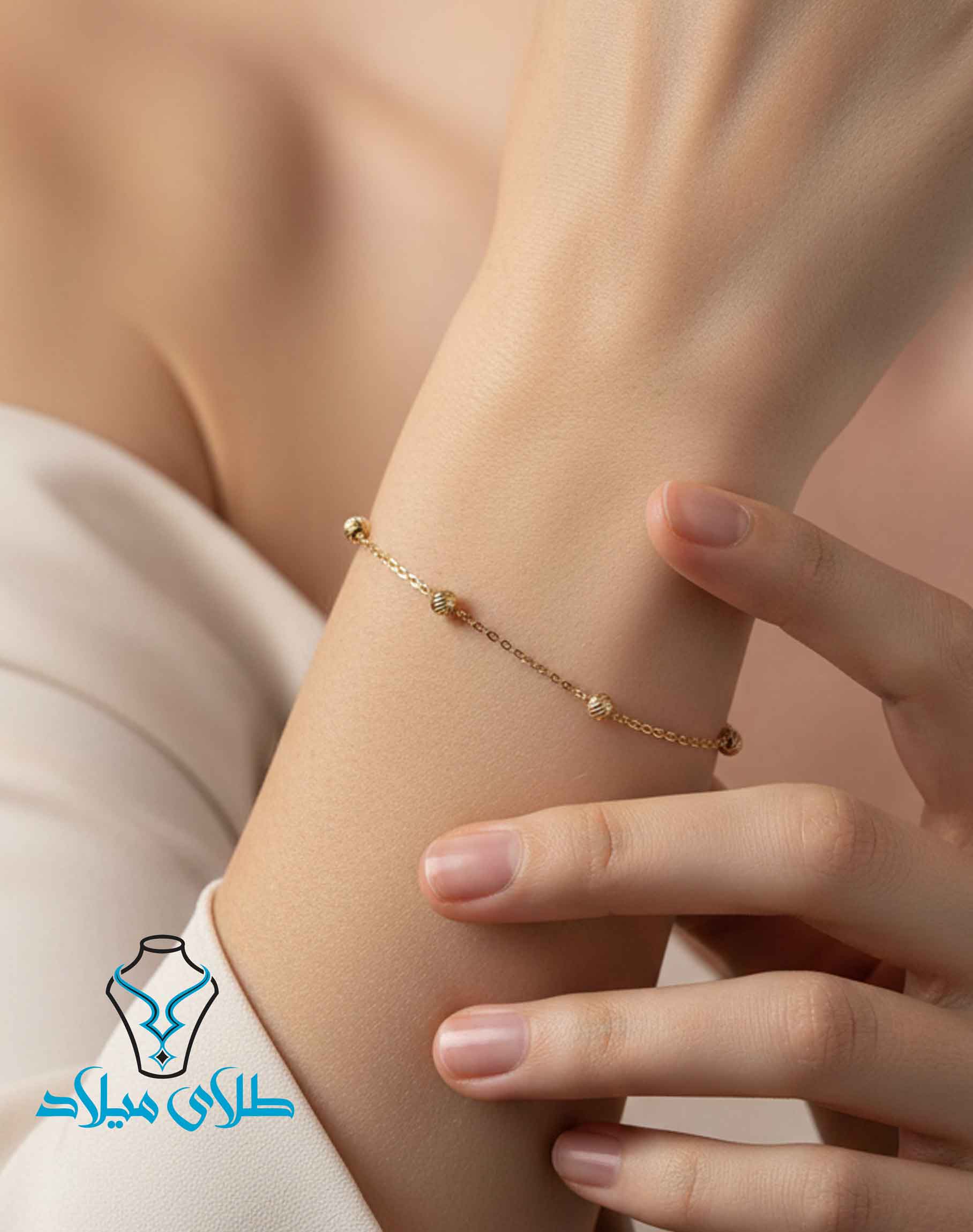 خرید دستبند طلا آلبرنادو کد10 از میلادزر