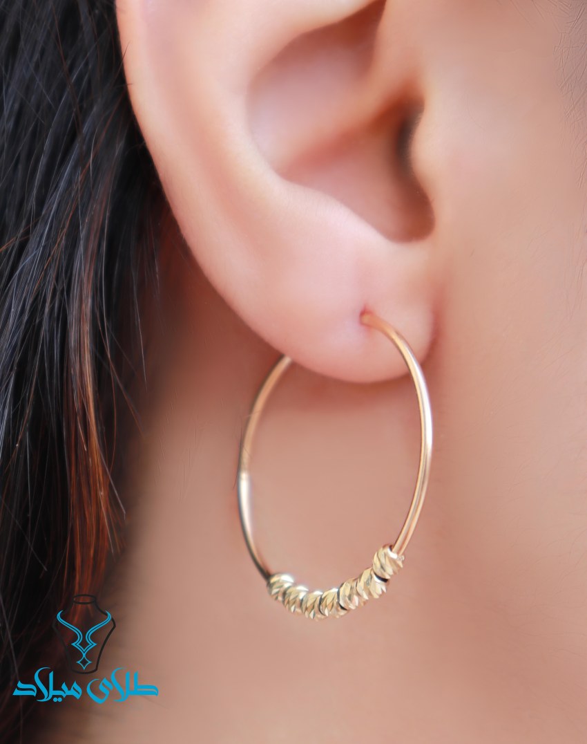 خرید گوشواره حلقهای آلبرنادو طلا