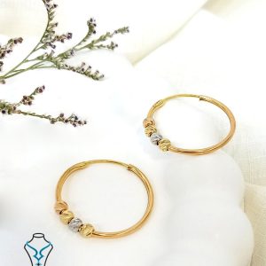 خرید گوشواره طلا حلقه‌ای آلبرنادو کد12