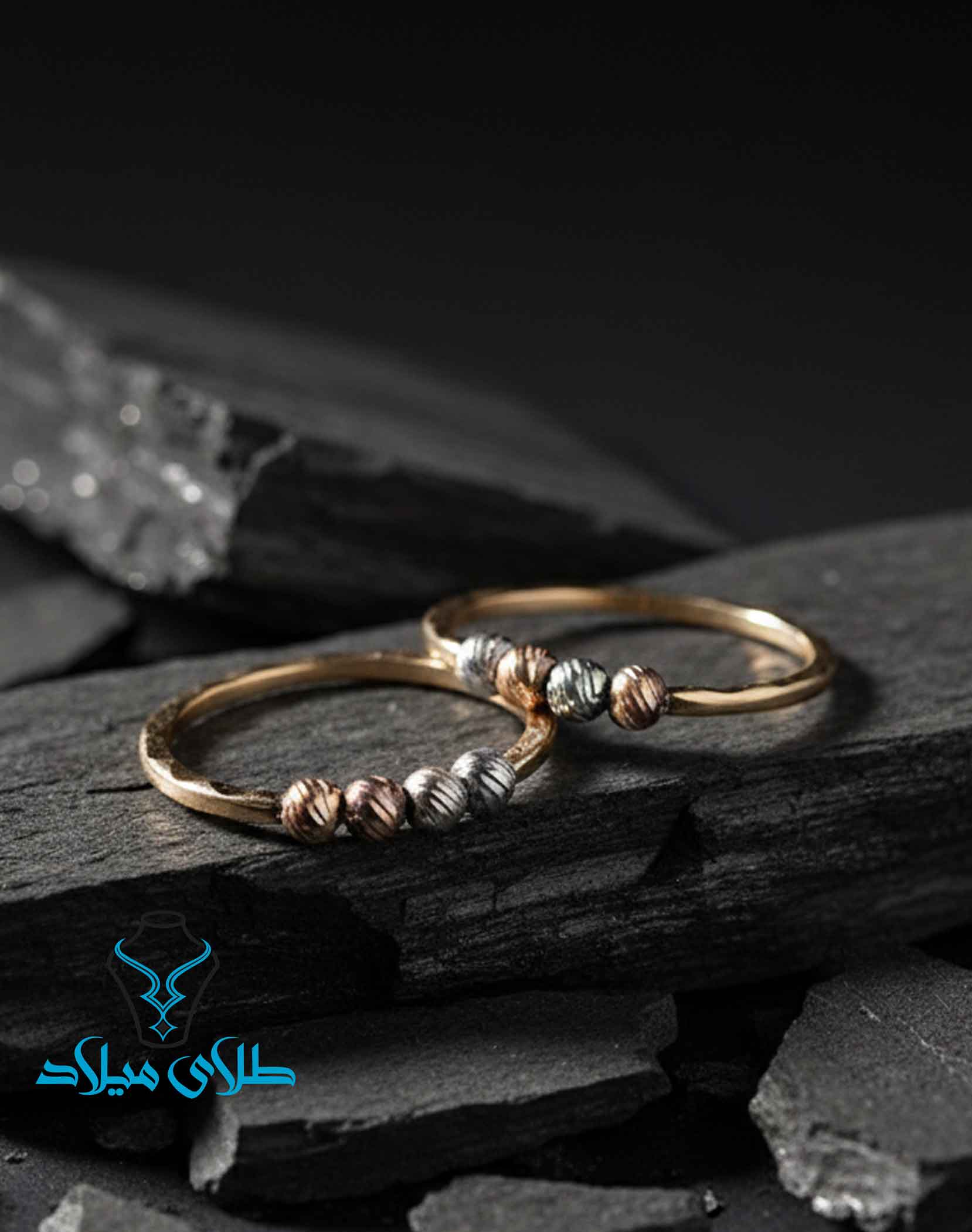 گوشواره حلقهای طلا آلبرنادو کد13 میلادزر