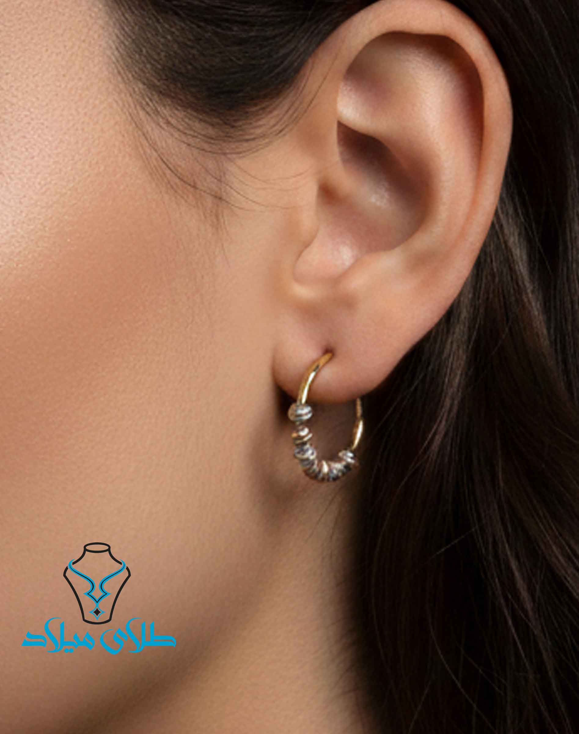 خرید گوشواره حلقهای طلا آلبرنادو کد13