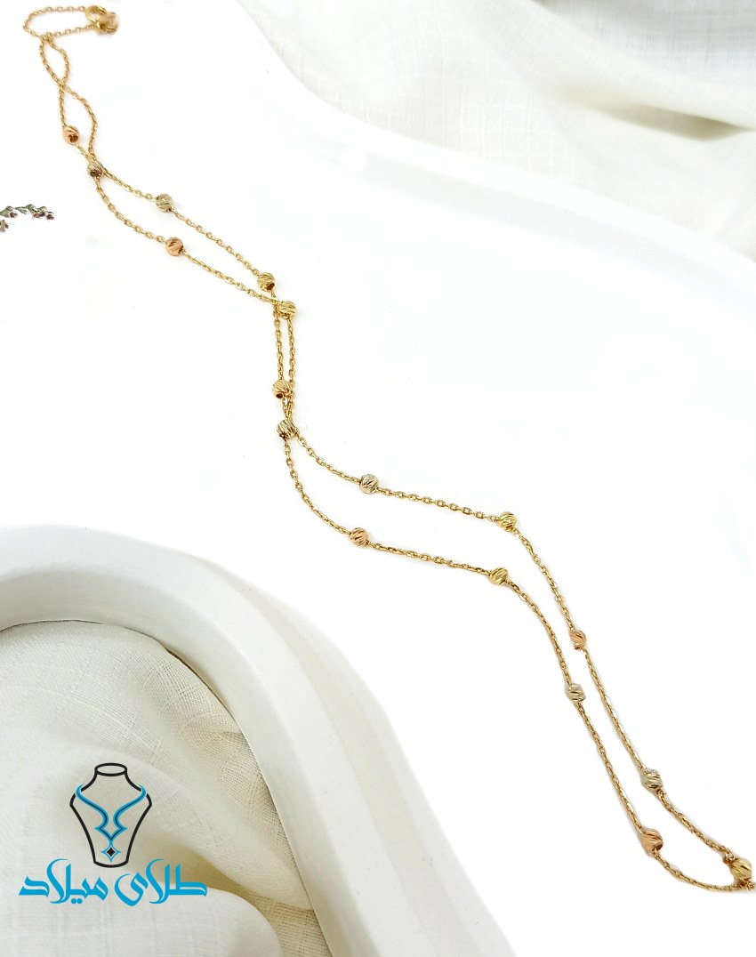 گردنبند طلا آلبرنادو کد13 طلای میلاد