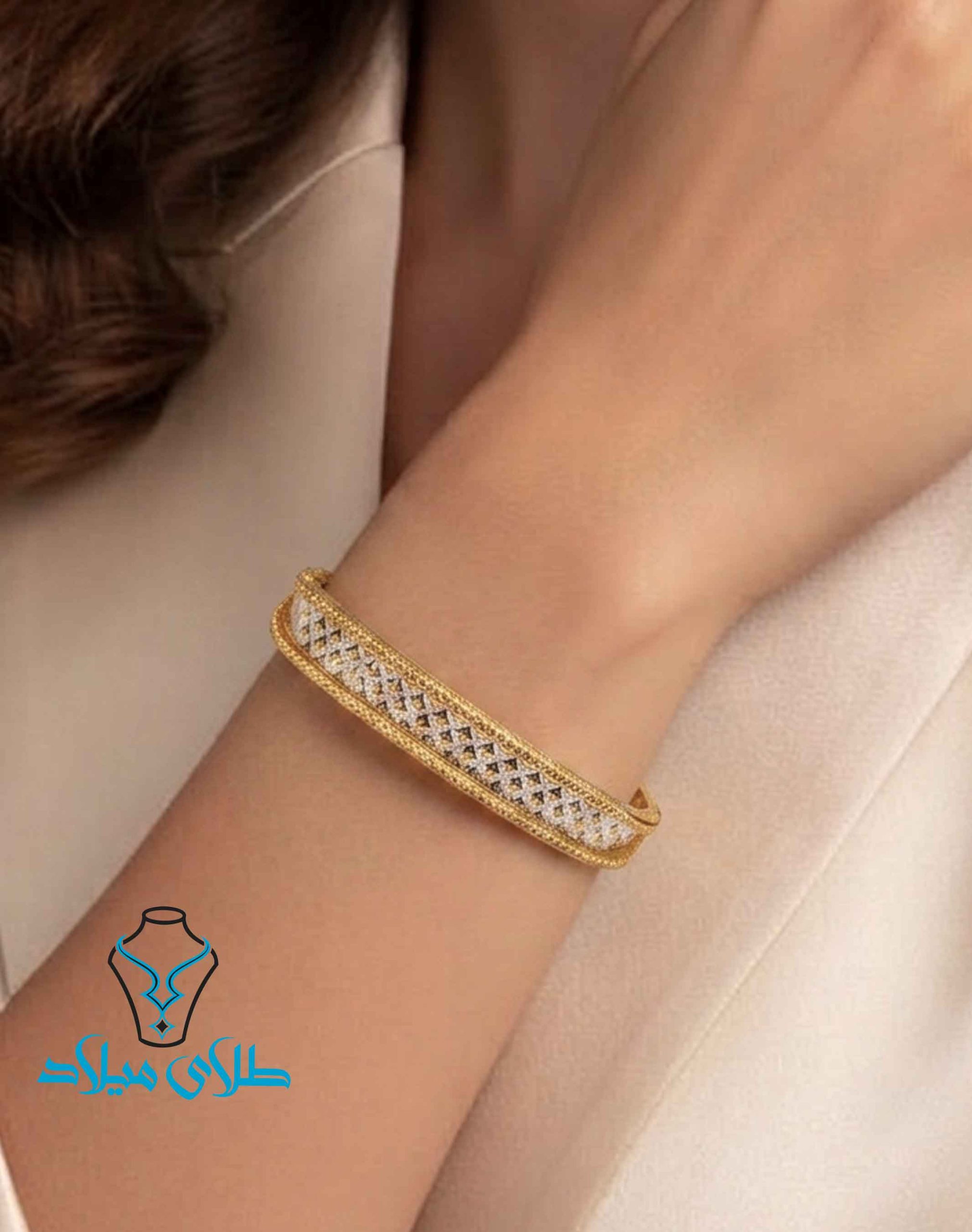 دستبند النگویی طلا کد10