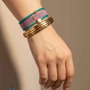 خرید دستبند النگویی طلا کد4