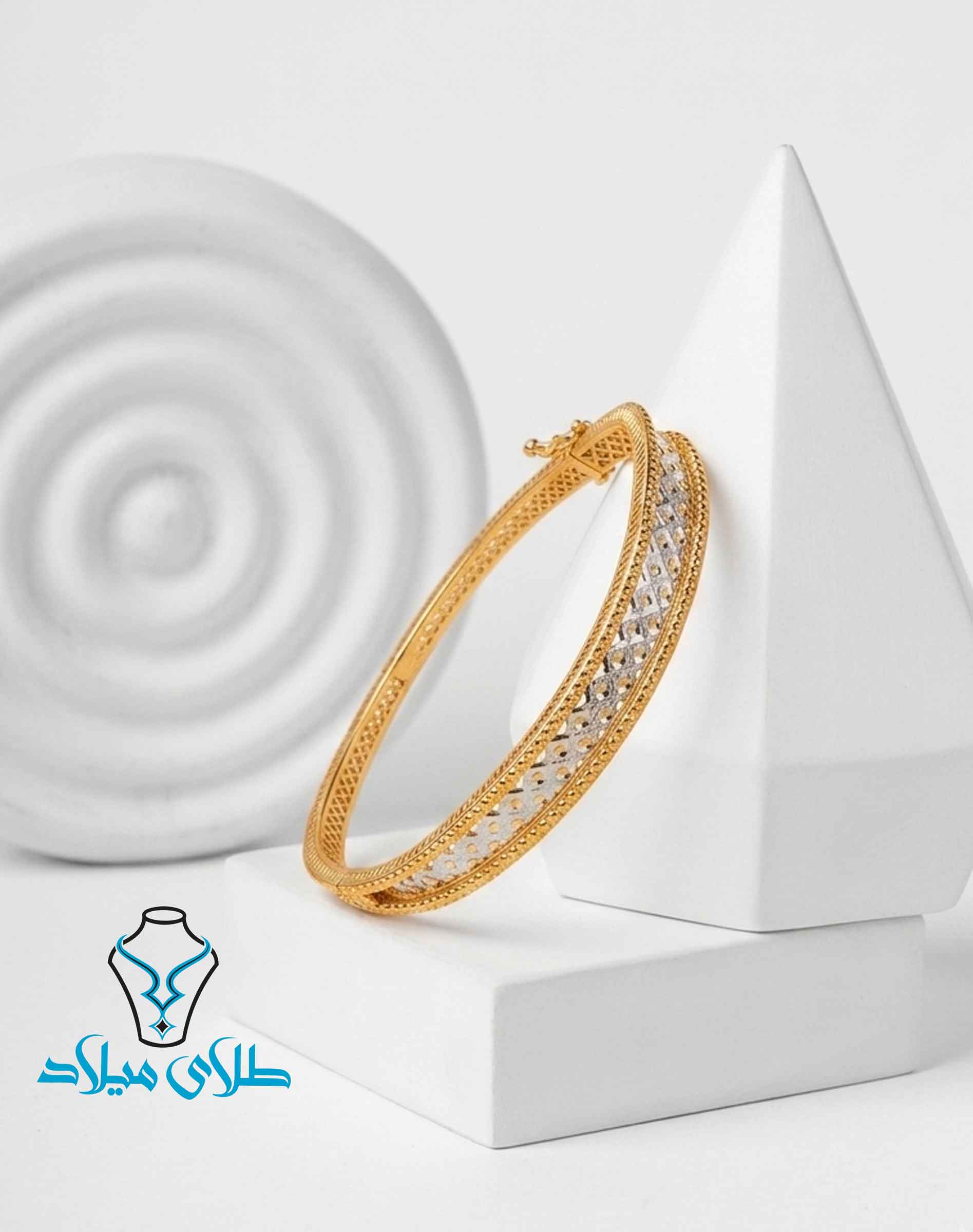 دستبند النگویی طلا کد10 در گالری طلای میلاد