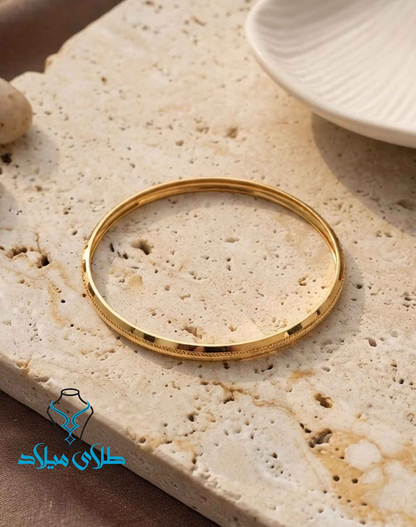 النگو طلا کد24 آینه ای