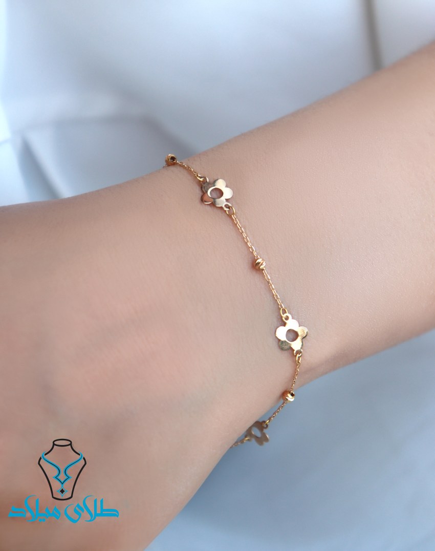 خرید دستبند طلا کد22 میلادزر