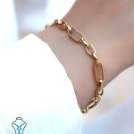 خرید دستبند طلا کد34 میلادزر گالری