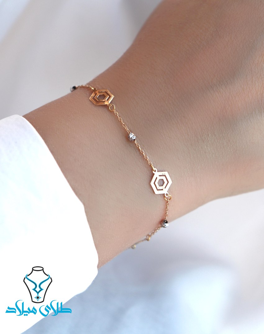 خرید دستبند طلا کد35 میلادزر