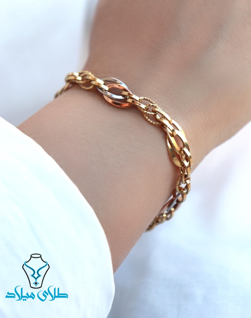 خرید دستبند طلا کد42 میلادزر