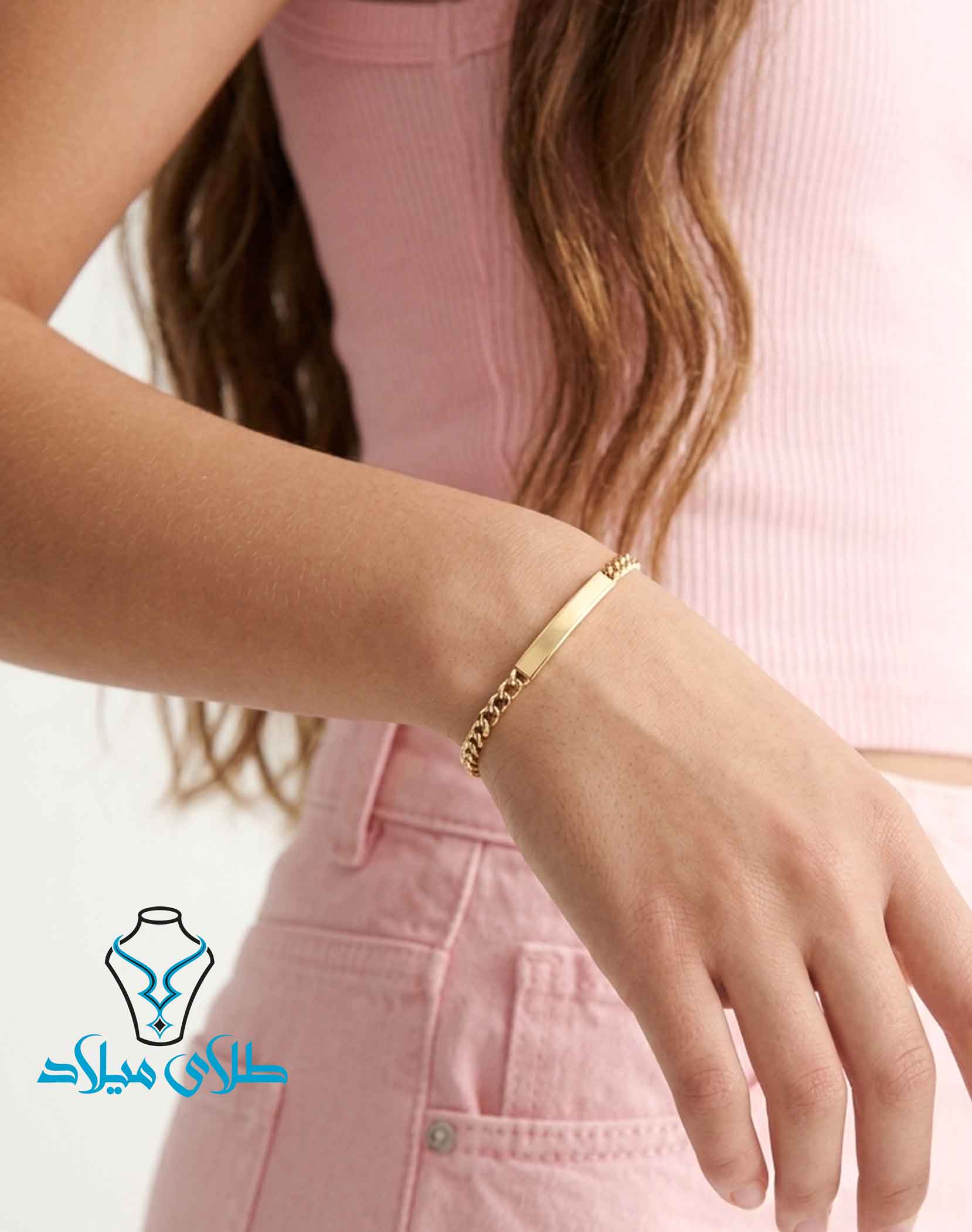 خرید دستبند طلا بچگانه کد43 میلادزر