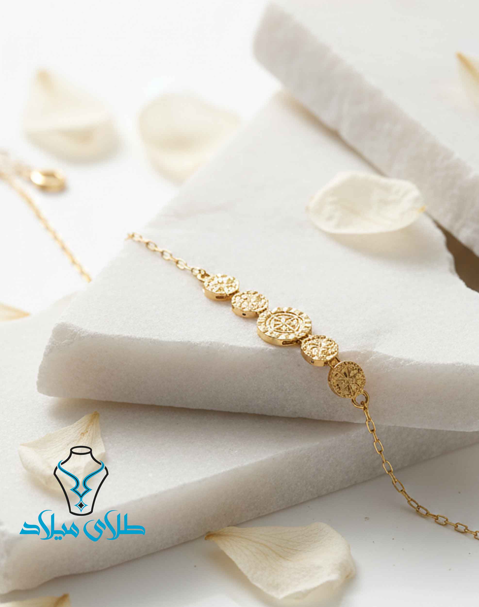 دستبند طلا کد65 طلای میلاد
