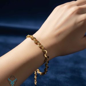 خرید دستبند طلا کد53 طلای میلاد