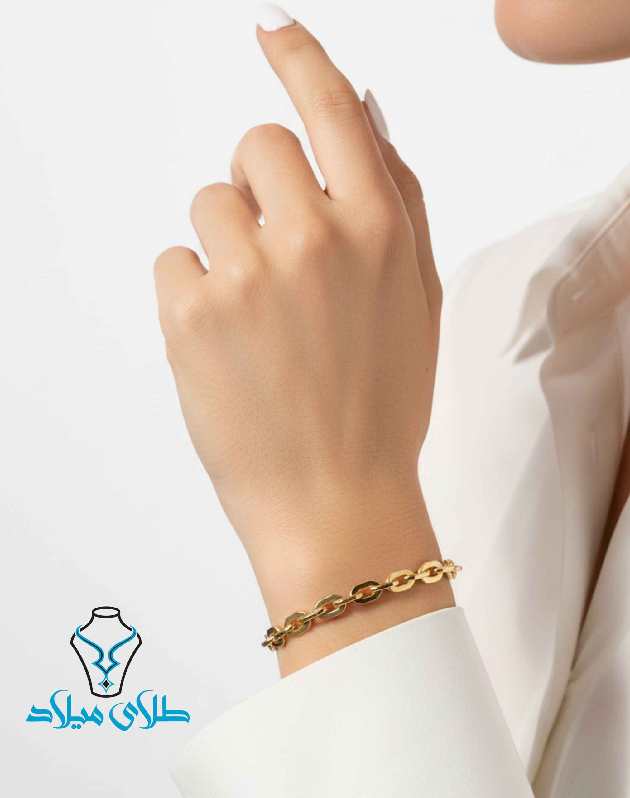 خرید دستبند طلا کد58 طلای میلاد