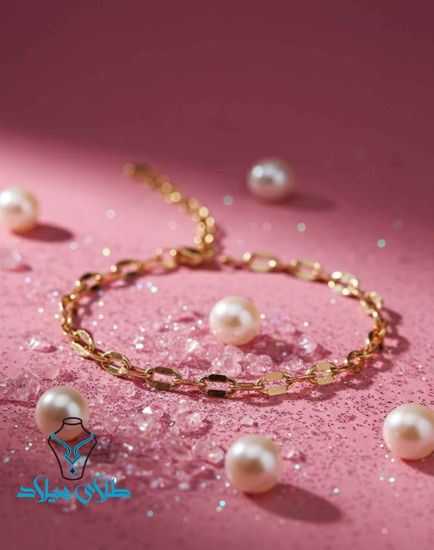 دستبند طلا کد64 طلای میلاد