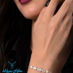 خرید دستبند طلا کد71 طلای سفید