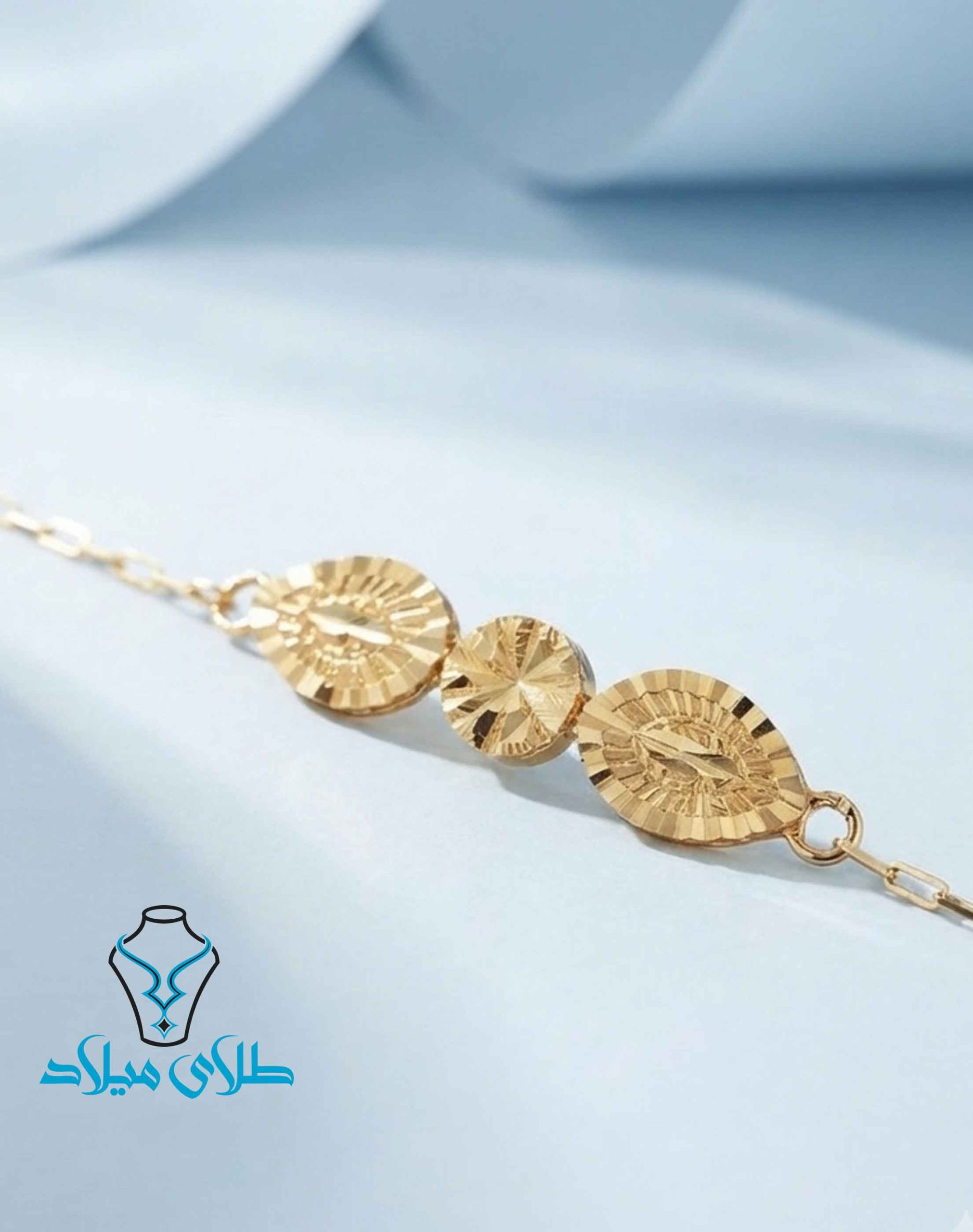 دستبند طلا کد83 طلای میلاد