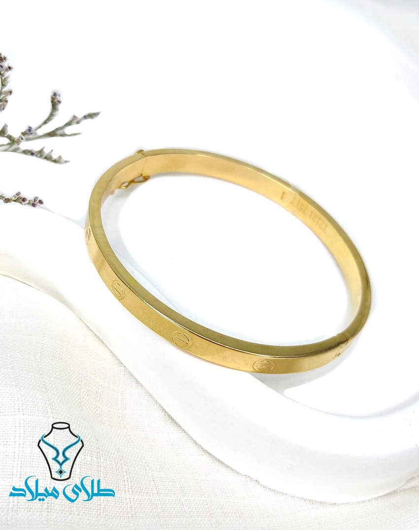 دستبند النگویی طلا کارتیه کد11 گالری میلاد