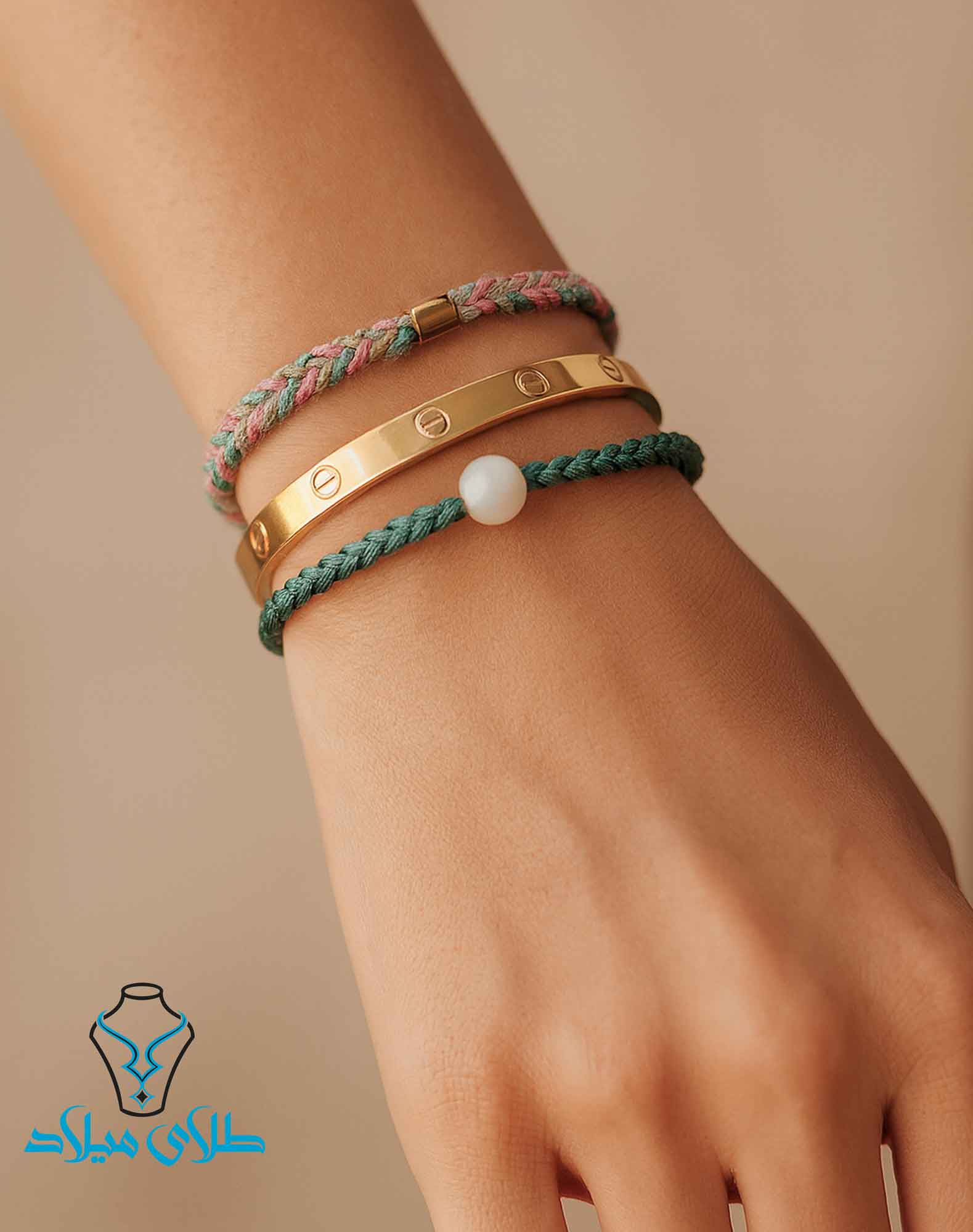 خرید دستبند النگویی طلا کارتیه کد11