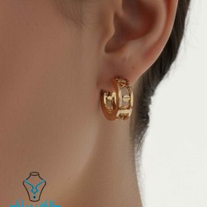 خرید گوشواره حلقه‌ای طلا کارتیه کد6 از طلای میلاد
