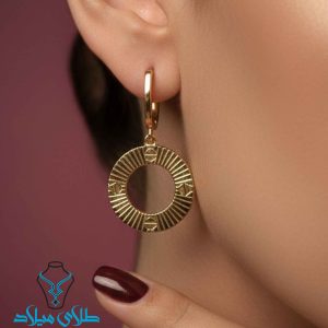 خرید گوشواره آویز طلا کارتیه کد7 از سایت میلادزر