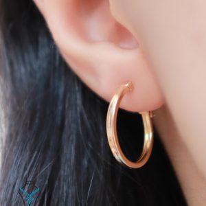 خرید گوشواره طلا حلقه ای کد 59 میلادزر