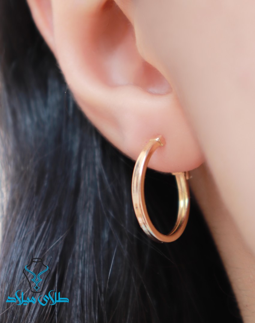 خرید گوشواره طلا حلقه ای کد 16 از میلاد زر