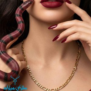 خرید گردنبند طلا فیگارو کد4