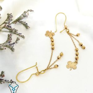 گوشواره طلا آویز کد16 طلای میلاد