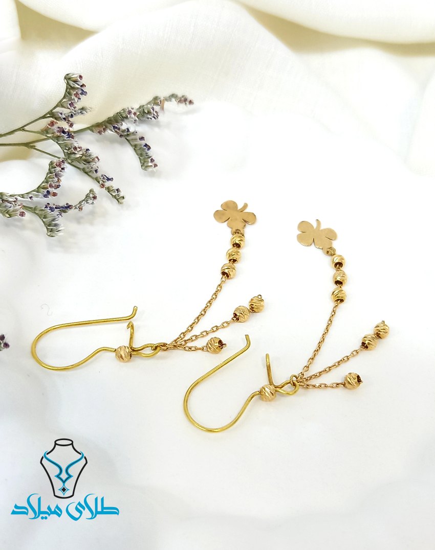گوشواره آویز طلا کد16 میلادزر