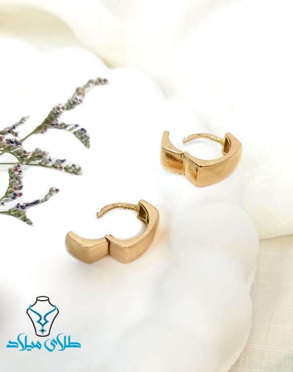 گوشواره حلقه ای کد13 طلای میلاد