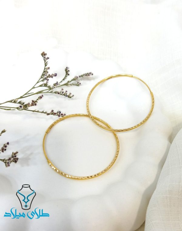 خرید گوشواره حلقه ای طلا کد14