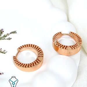 گوشواره طلا حلقه ای کد25 میلادزر