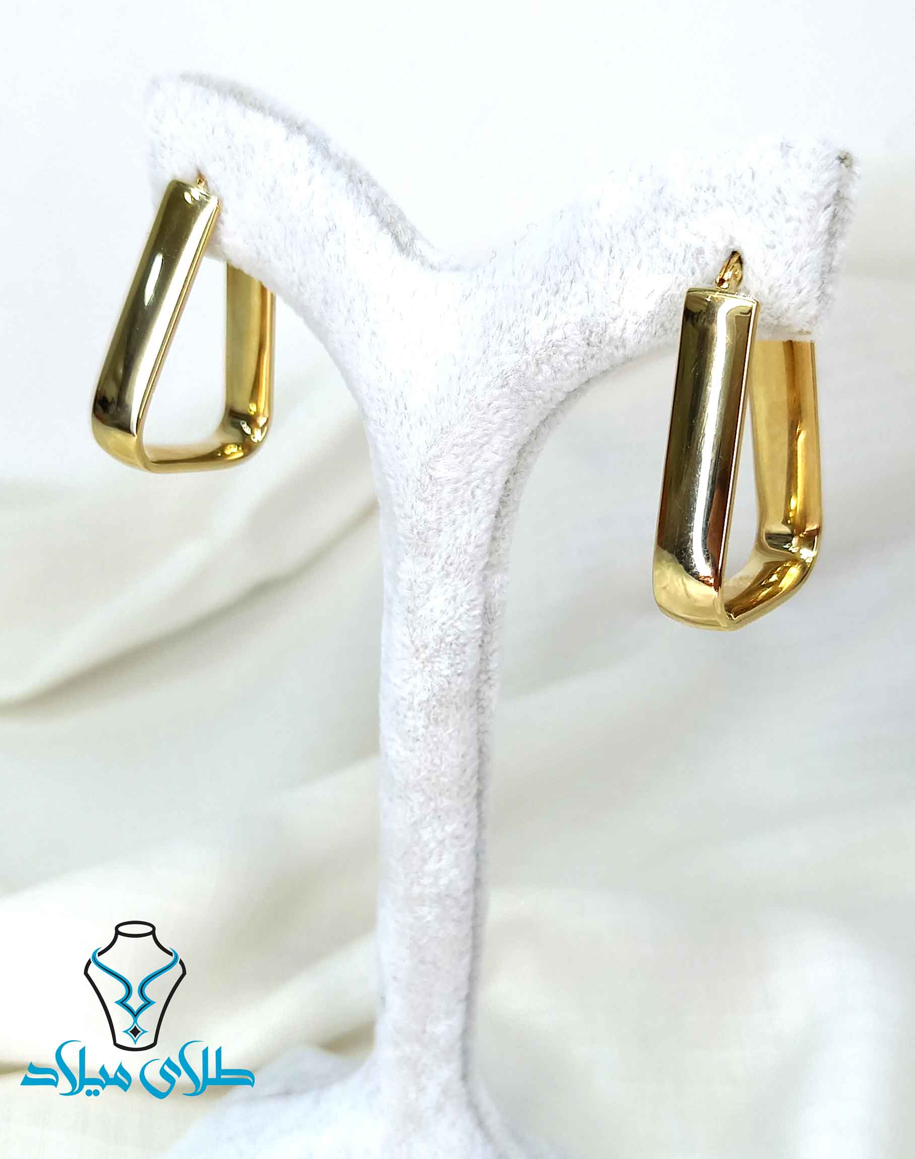 گوشواره حلقه ای طلا کد28 گالری طلای میلاد