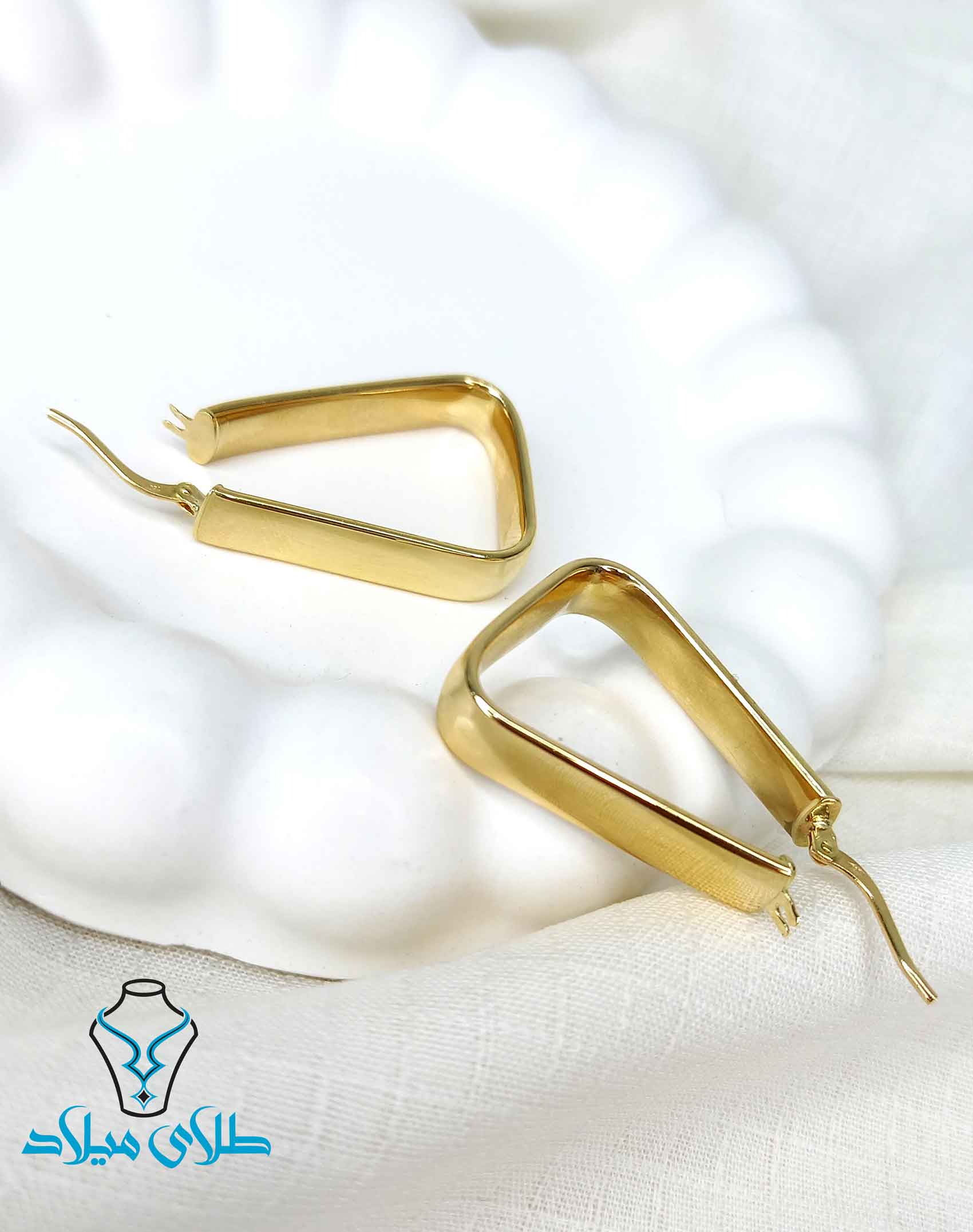 گوشواره حلقه ای طلا کد28 میلادزر