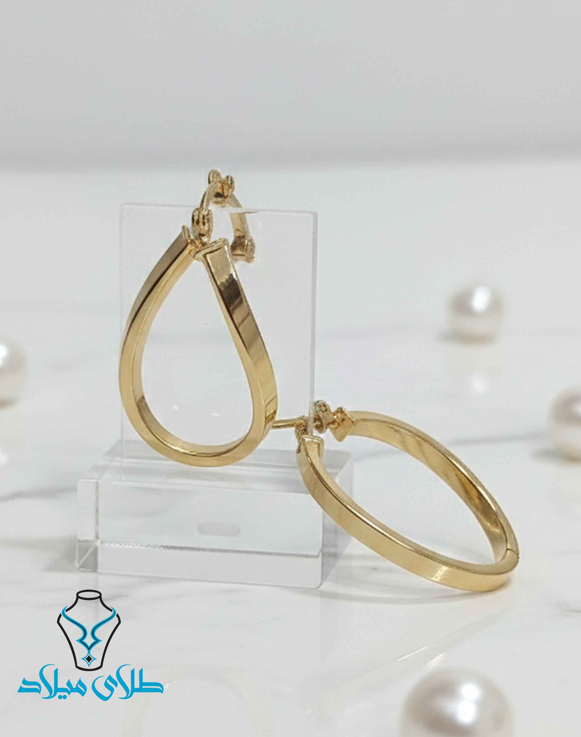 گوشواره طلا حلقه ای کد32 گالری طلا میلاد