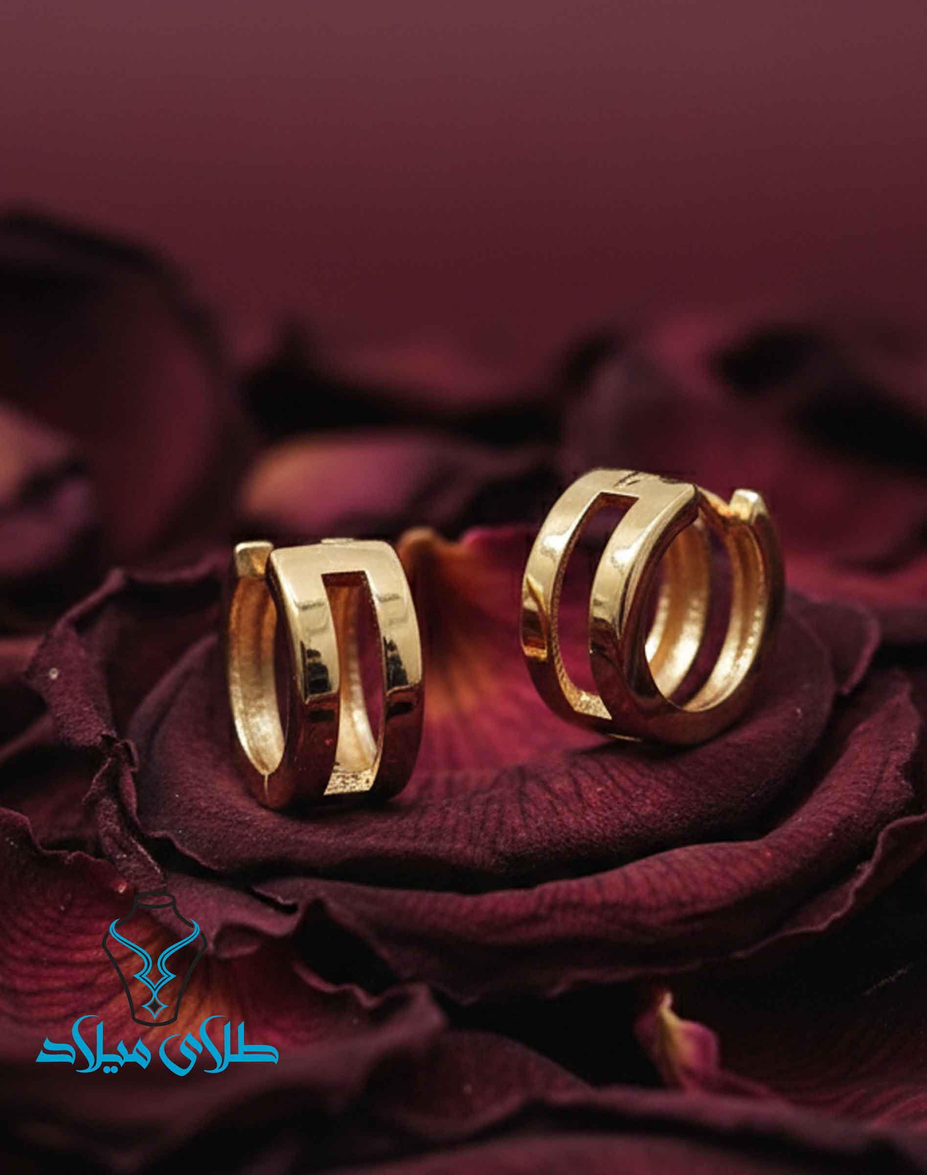 گوشواره حلقه ای طلا کد47 در گالری طلا میلاد