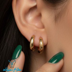 خرید گوشواره حلقه ای طلا کد57 از طلای میلاد