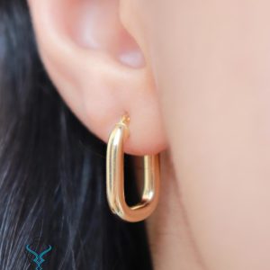 خرید گوشواره طلا حلقه ای کد61 میلادزر