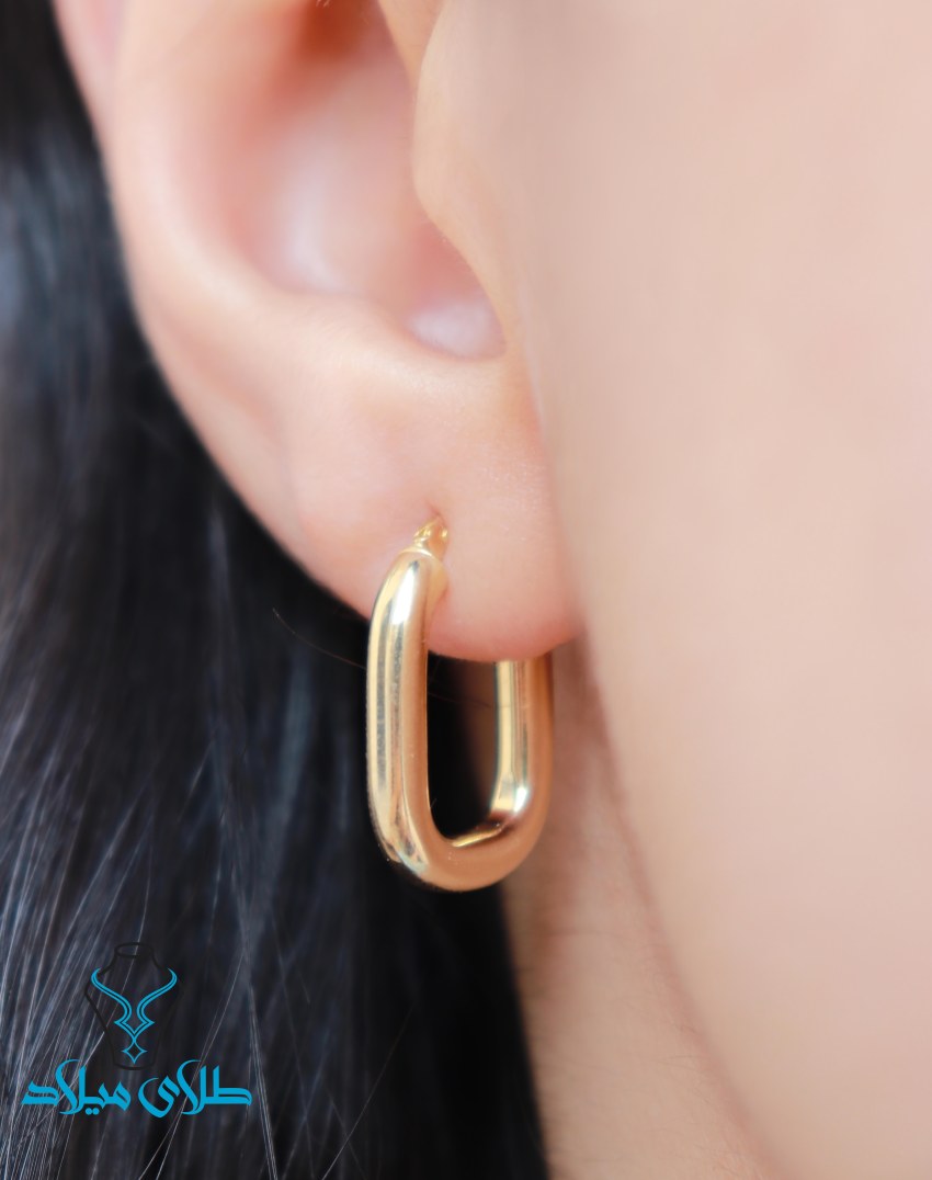 خرید گوشواره حلقه ای طلا کد18