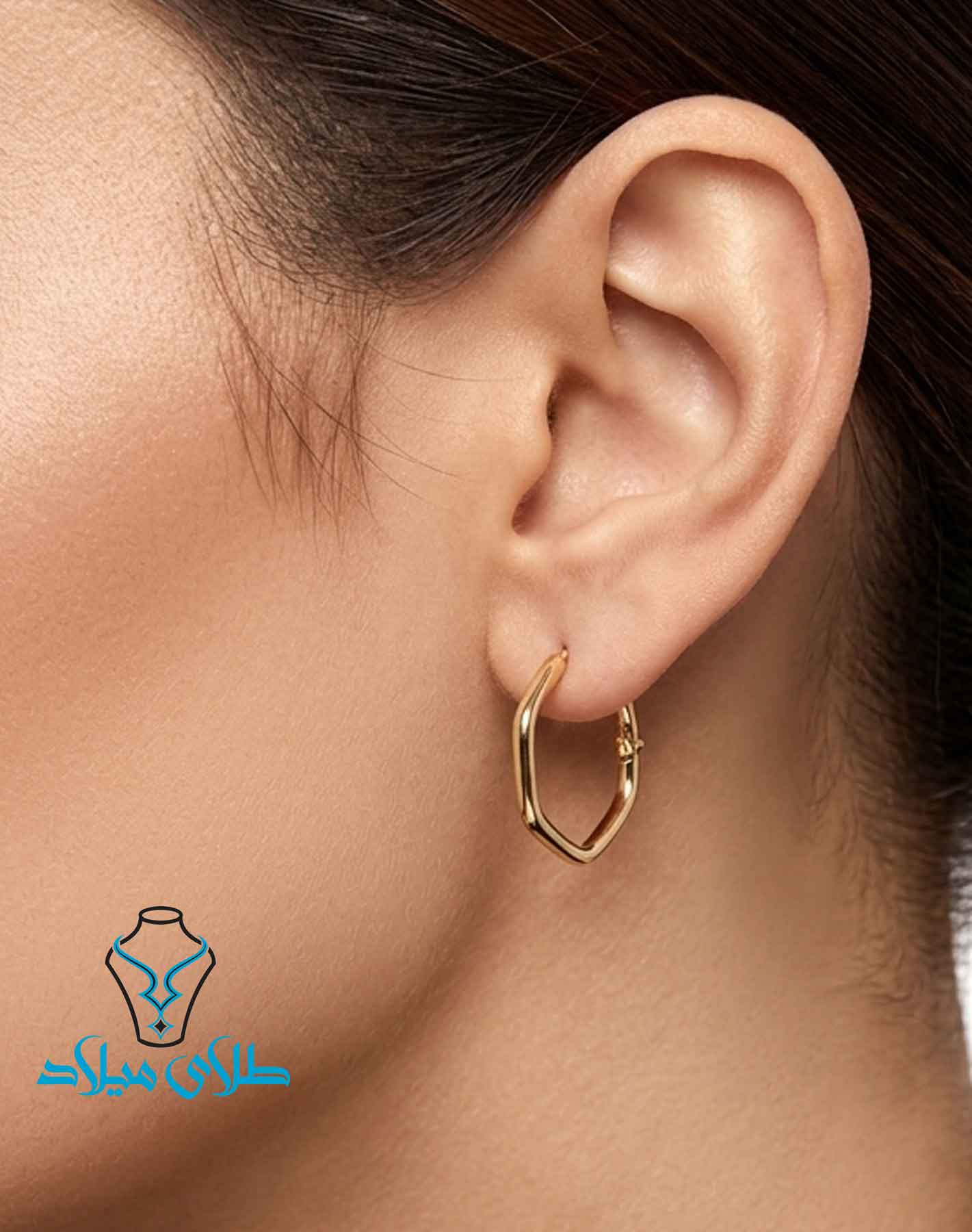 خرید گوشواره حلقه ای طلا کد68