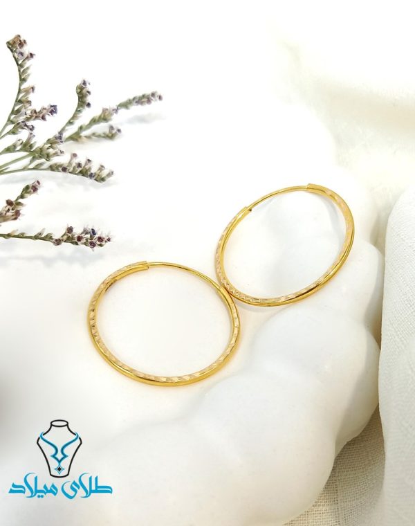 خرید گوشواره حلقه ای طلا کد15