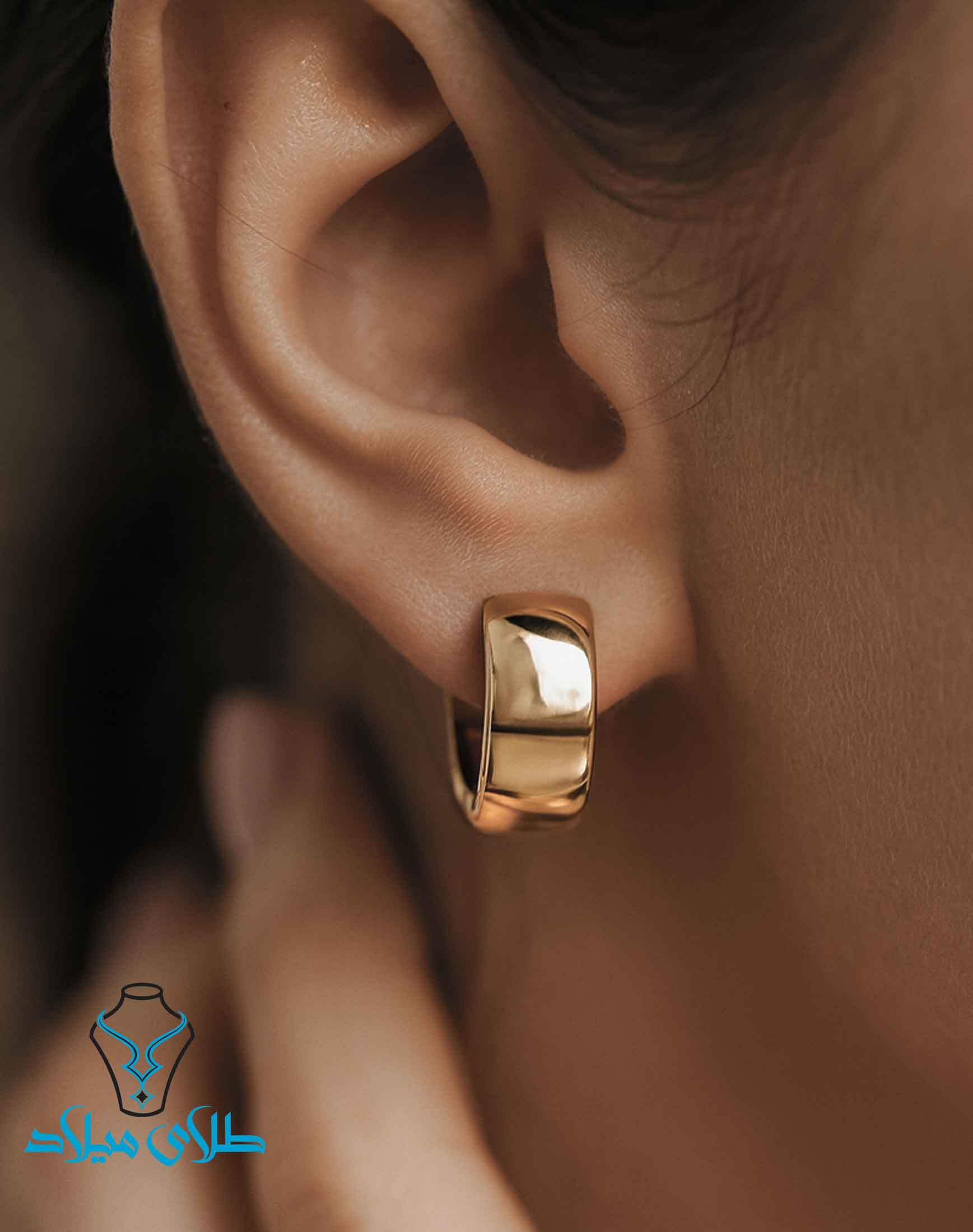 خرید گوشواره حلقه ای طلا کد20