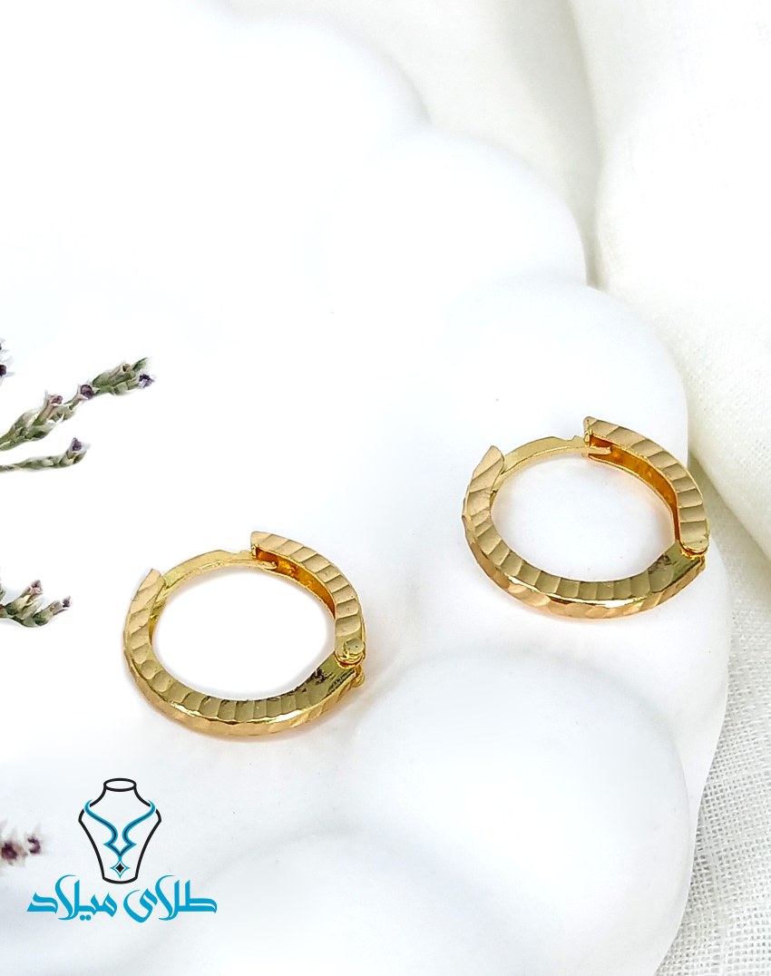 گوشواره طلا حلقه ای کد26 گالری طلا میلاد