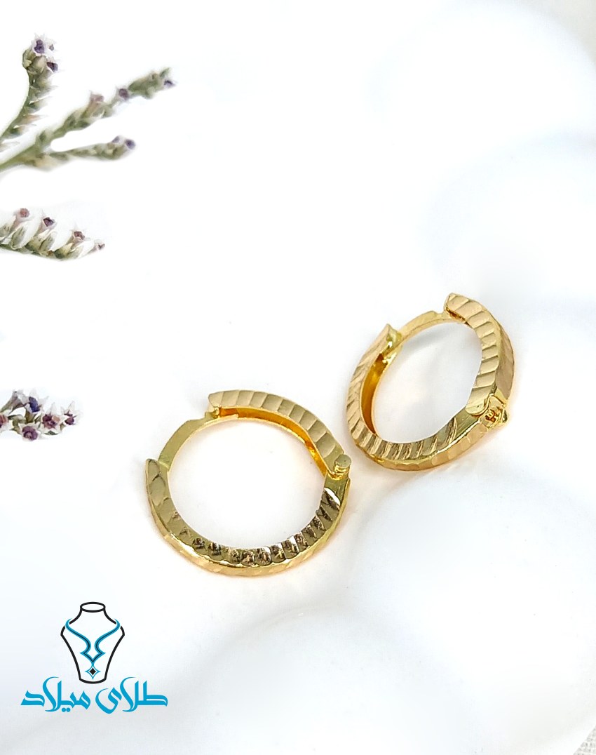 گوشواره طلا حلقه ای کد26 میلادزر