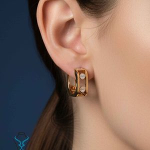خرید گوشواره حلقه ای طلا کد31 طلای میلاد