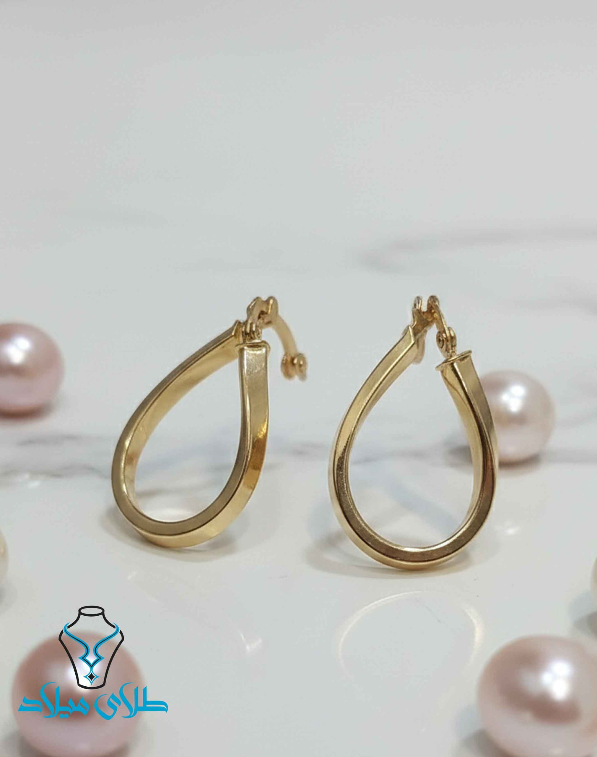 گوشواره حلقه ای طلا کد32 میلادزر