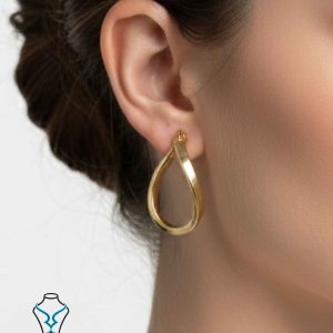 خرید گوشواره حلقه ای طلا کد32 از طلافروشی میلاد