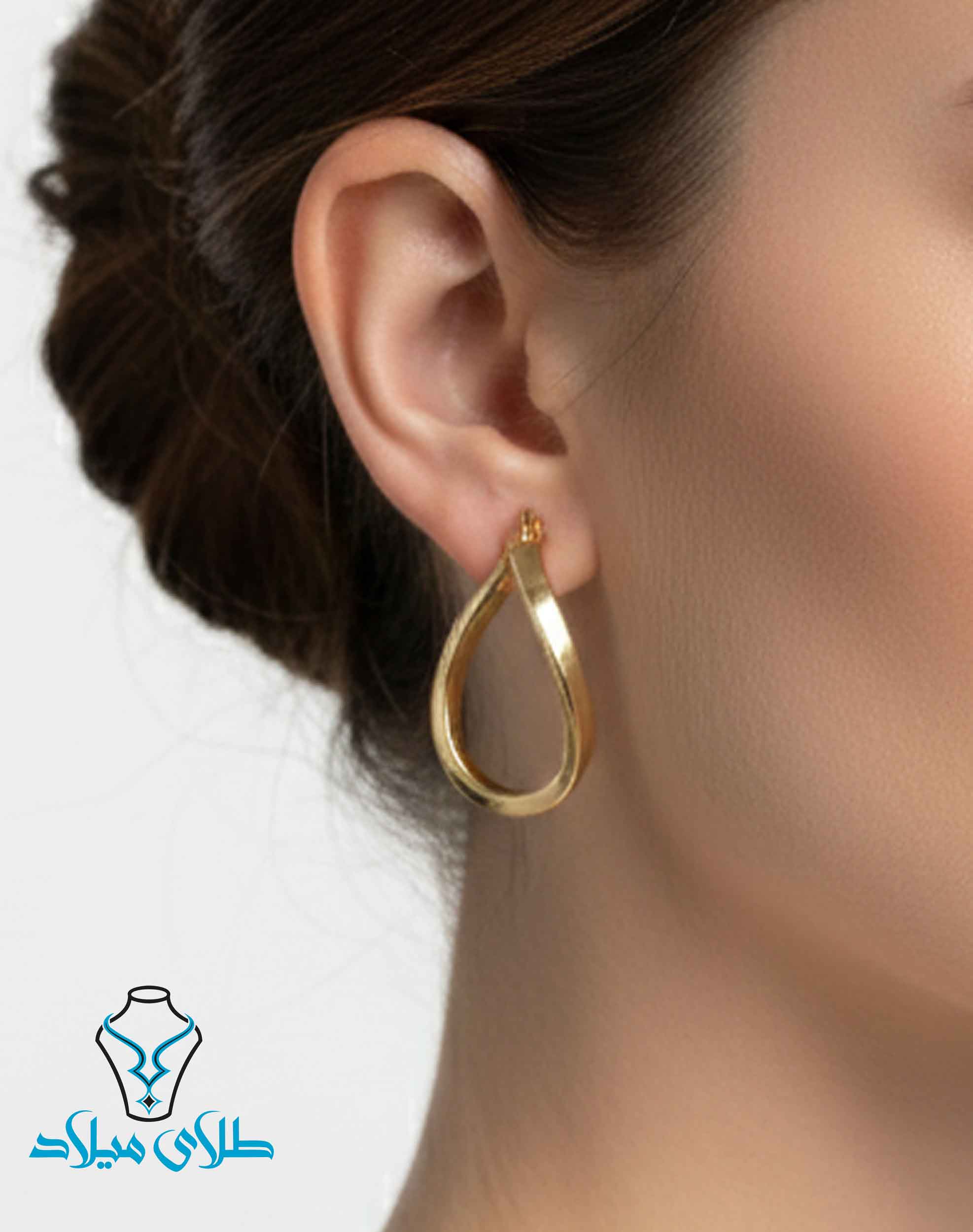 خرید گوشواره حلقه ای طلا کد32 از طلافروشی میلاد