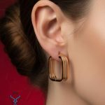خرید گوشواره طلا حلقه ای کد33 میلادزر